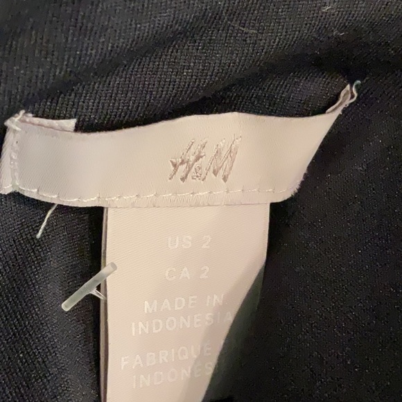 H&M Black and Blue Sheath Dress with Bishop Sleeves - Picture 2 of 5